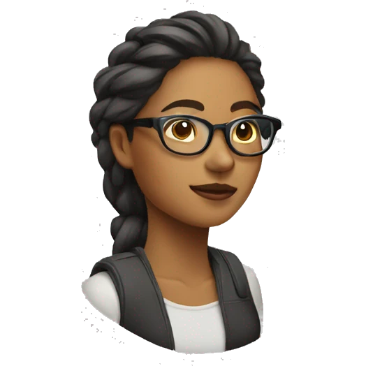 woman with glasses looking cool from the side emoji