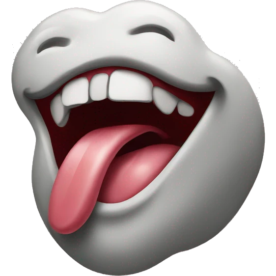 Rolling stone tongue  emoji