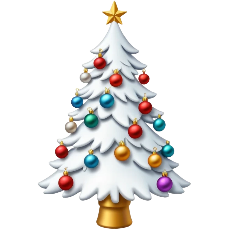   white popular christmas tree emoji