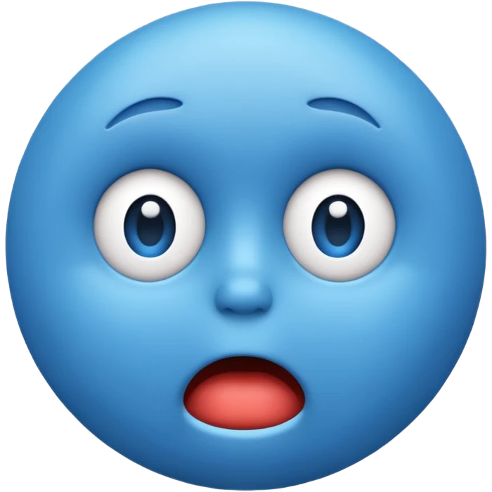 🔵+😱 emoji