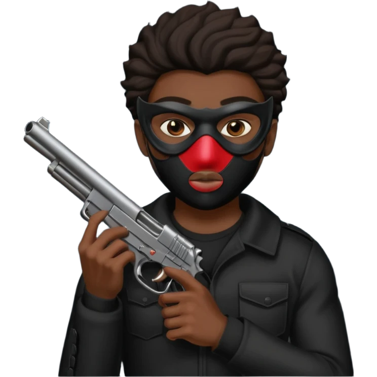 black robber emoji