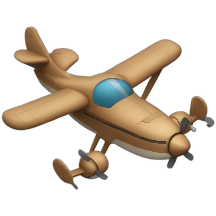 plane flying around the world piloted by a bear emoji