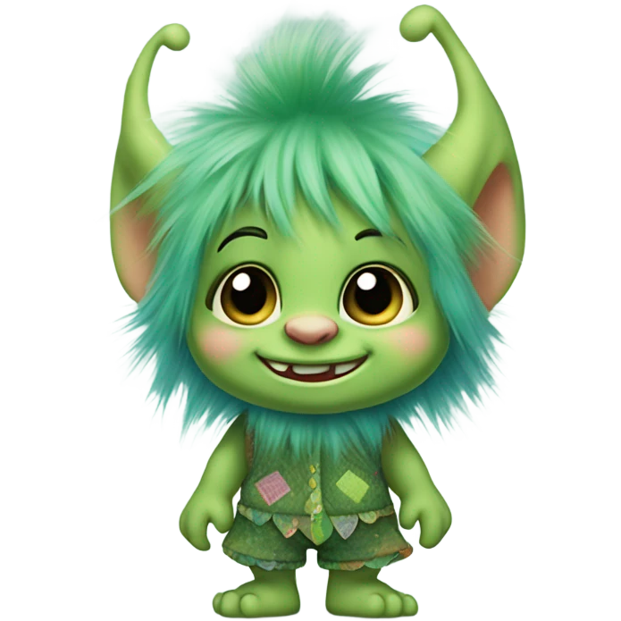 Tiny baby troll emoji