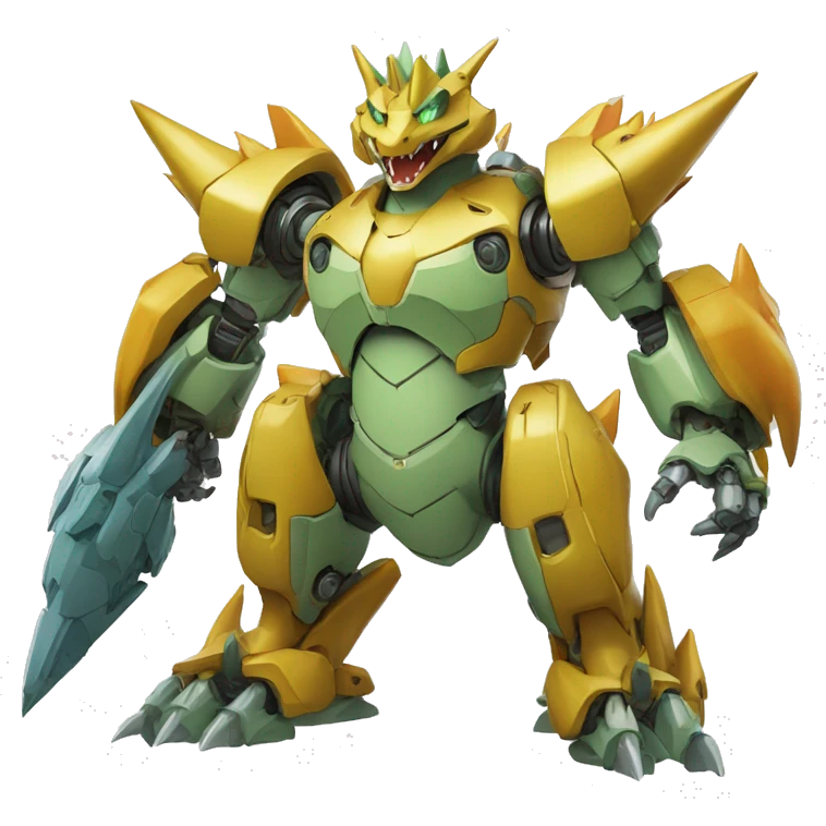 Mechanical Tyranitar-Charizard-Medabot-Mecha full body emoji