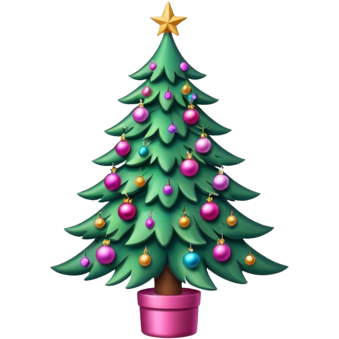 Árvore de Natal pink emoji