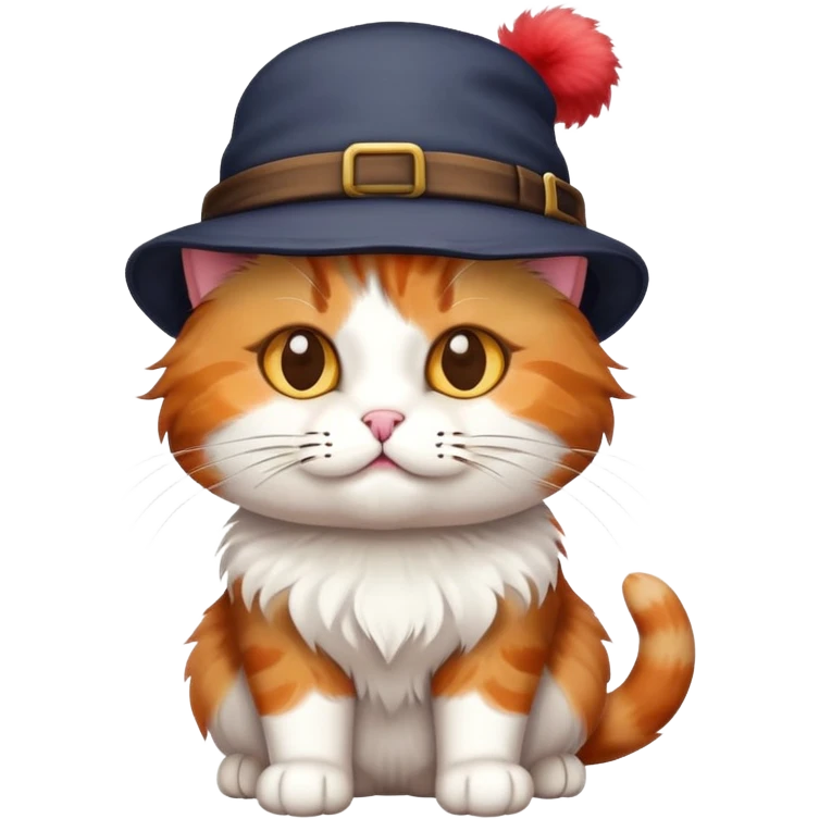 Cat wearing a hat emoji