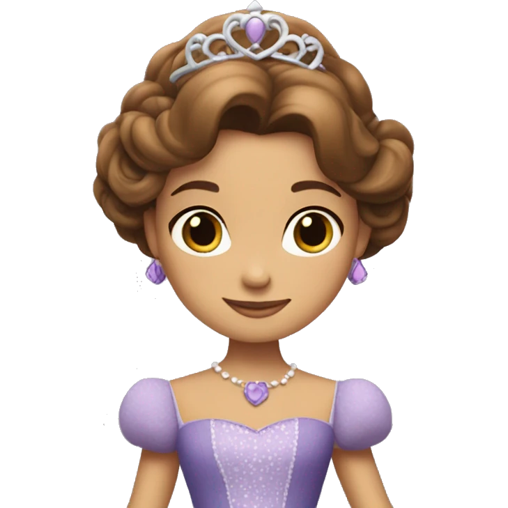 Sofia the first in a dress emoji
