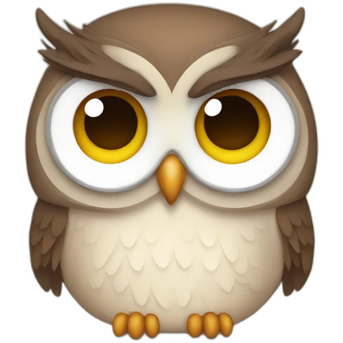 Sad owl emoji