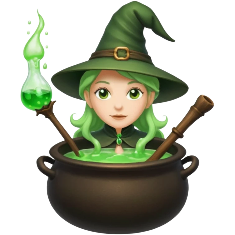 green witch cooking potion emoji