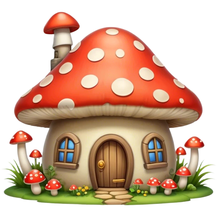 Mushroom house emoji