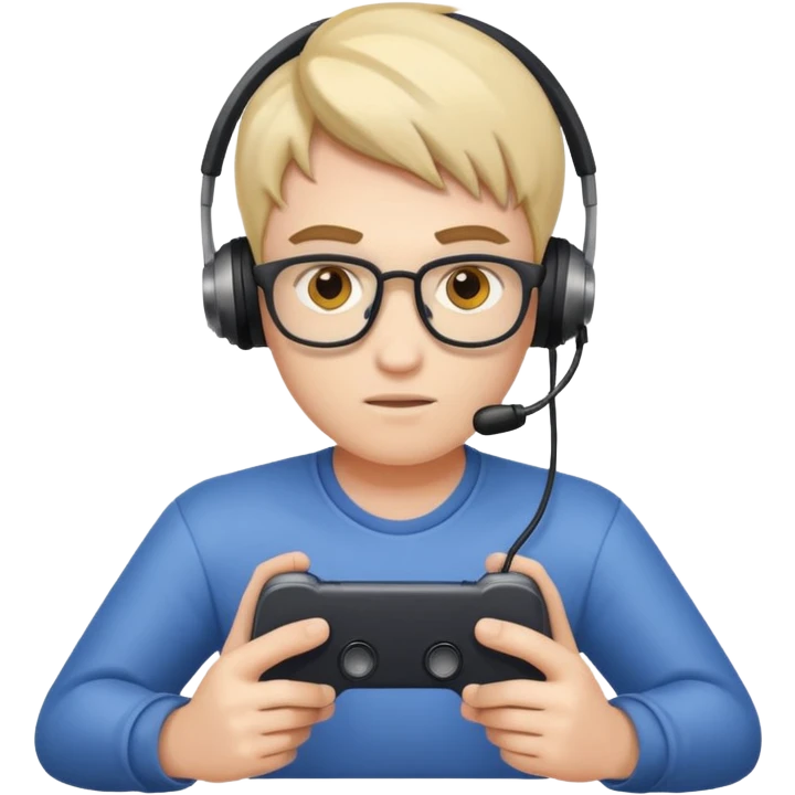 Gamer Studying hard emoji