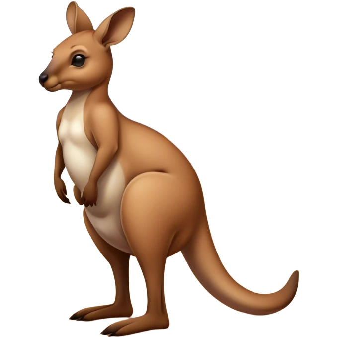 Kangaroo with a fat ass emoji