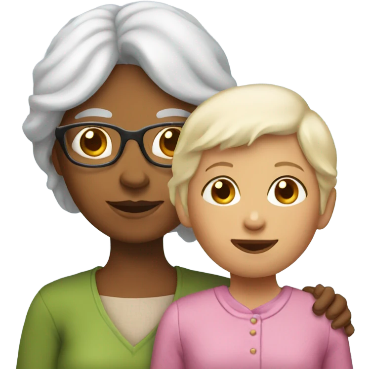 Grandmother with a girl emoji