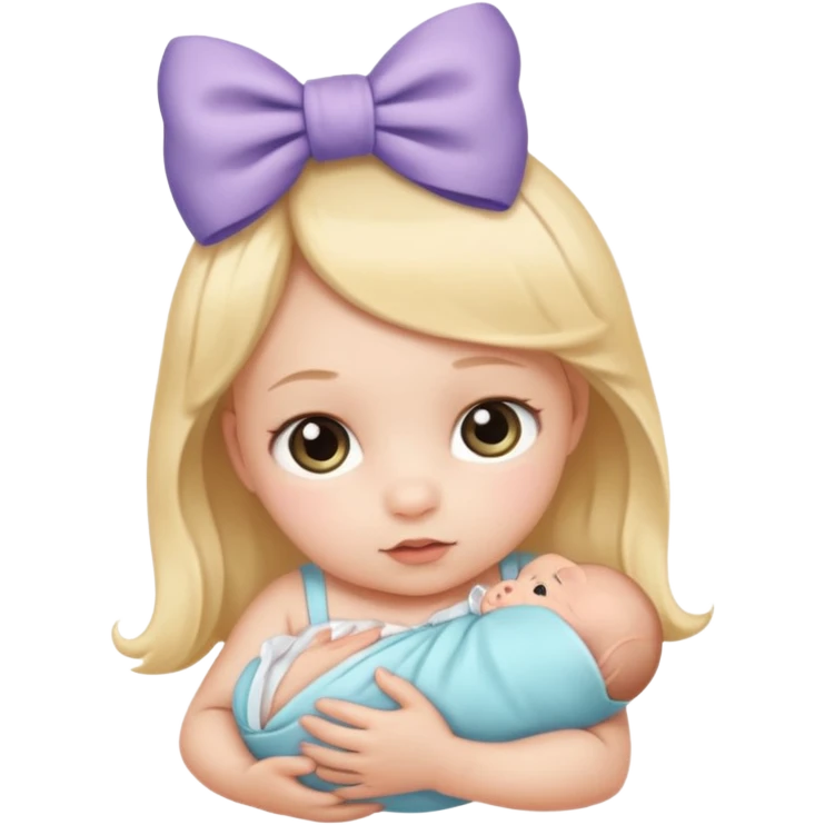 Newborn with a bow emoji