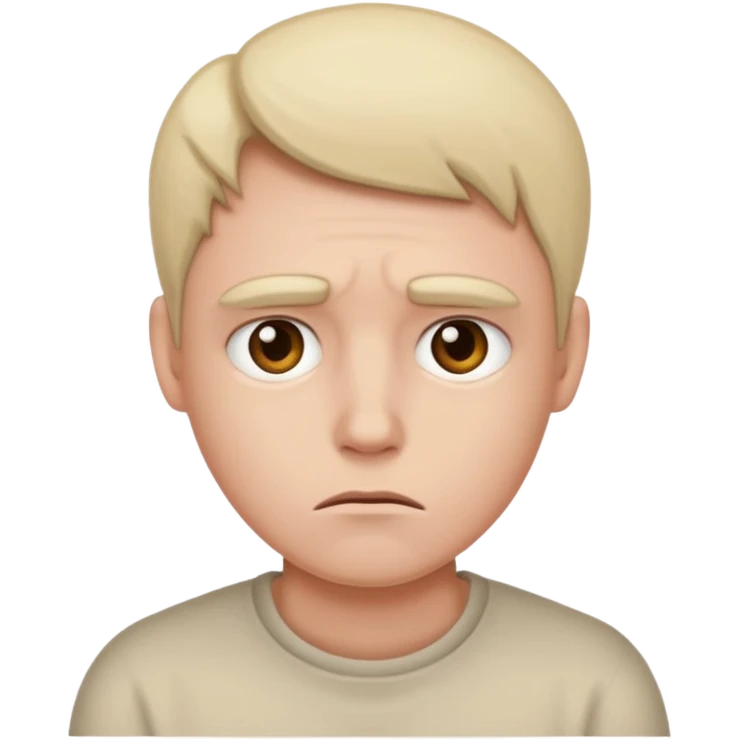 nonchalant and sad emoji