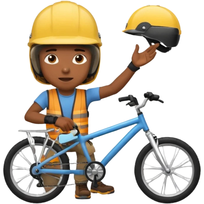 Bike Boy with calling talk emoji  emoji