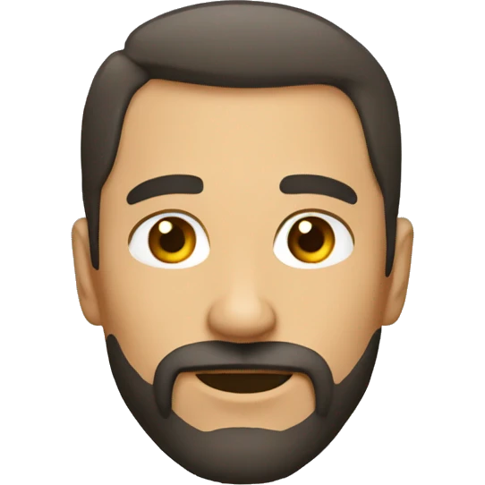 Hombre sin pelo con barba emoji