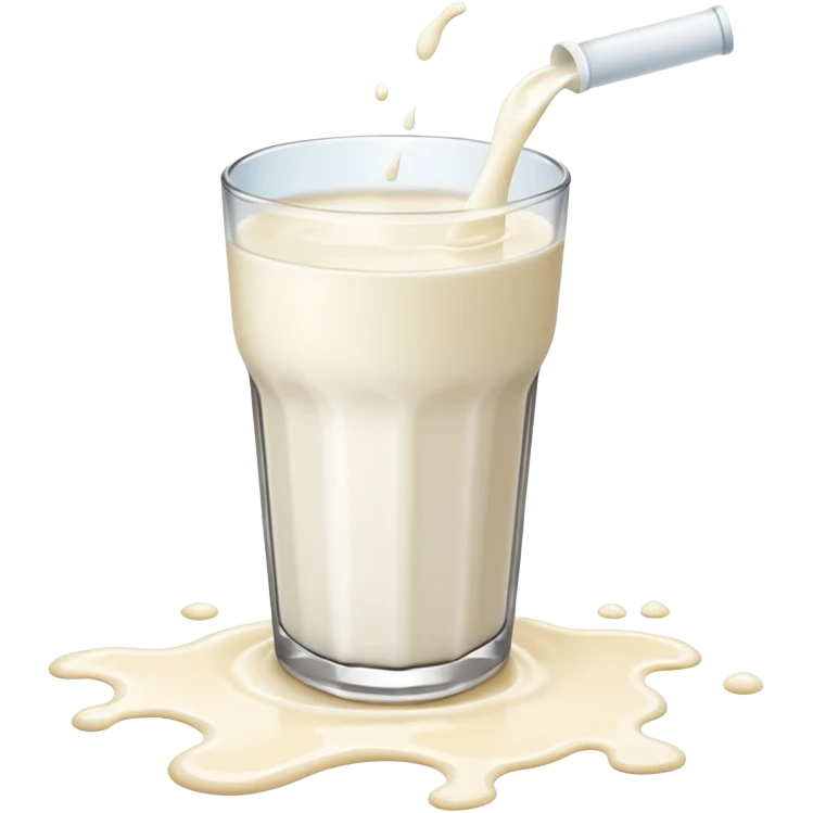 glass of milk spill on floor emoji