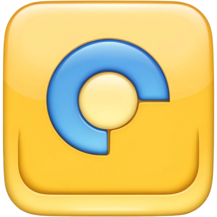 A emoji of a square ⬜ but half blue 🟦 and half yellow 🟨 emoji