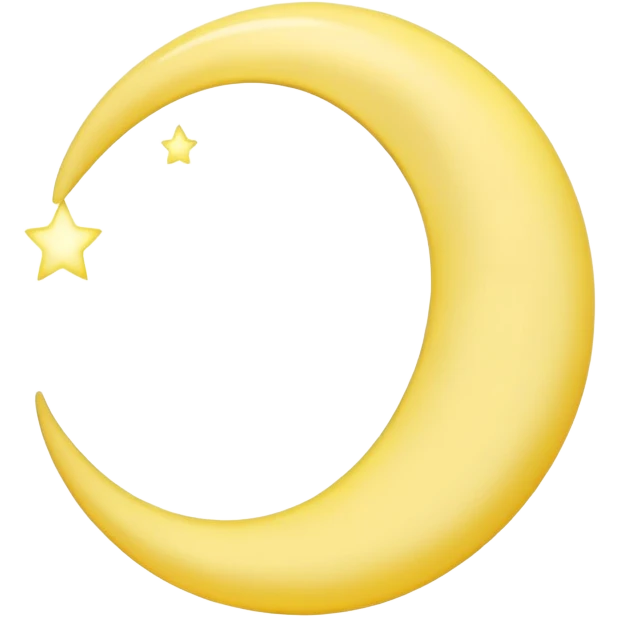 Luon on crescent moon emoji