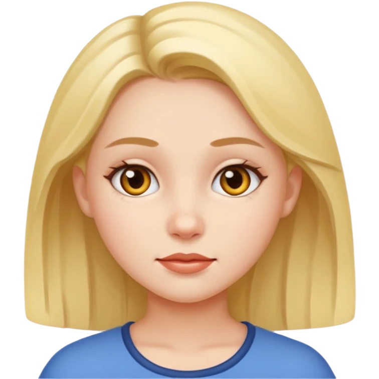 A girl I like , no yellow on cheeks emoji