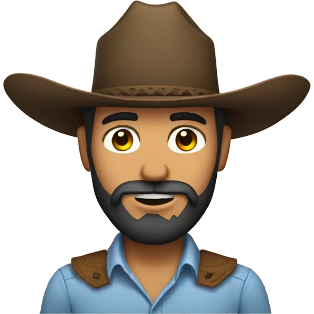 Mexican bearded man with cowboy hat  emoji