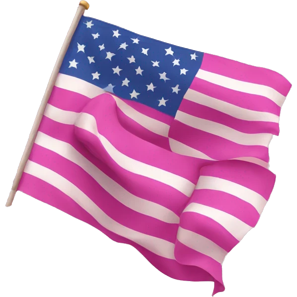 Pink American flag  emoji