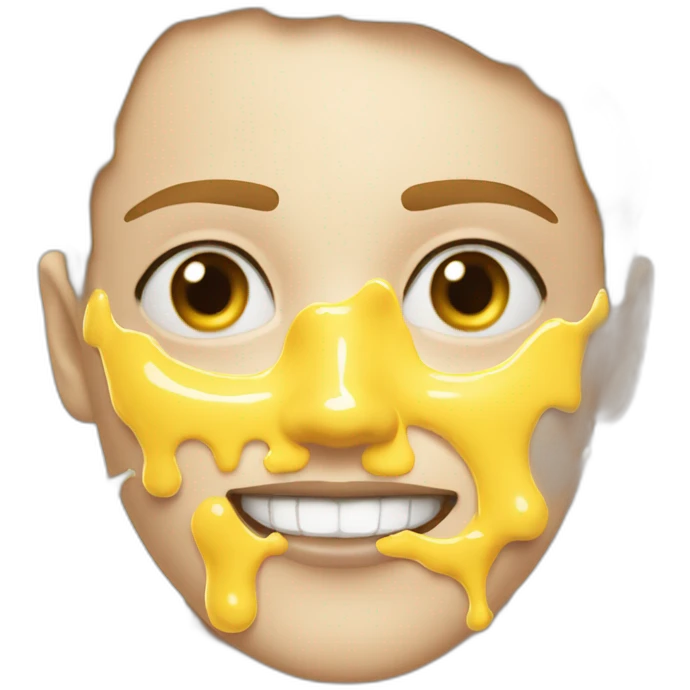 mayonnaise splatter on face emoji