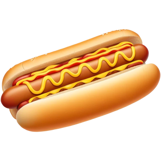 Extremely basic hot dog symbol with minimal lines emoji