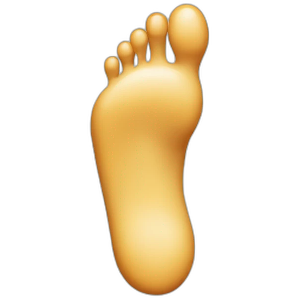 foot shaped face With smile emoji