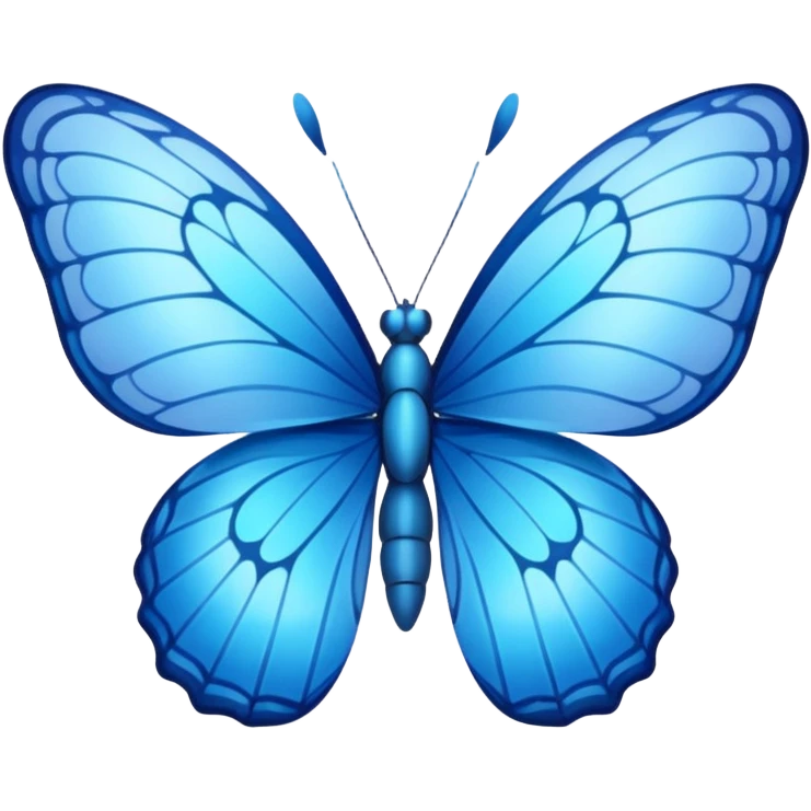 blue butterfly smll emoji