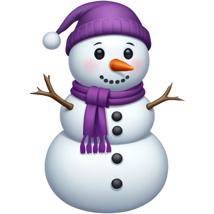 snowman, hat and scarf same color emoji