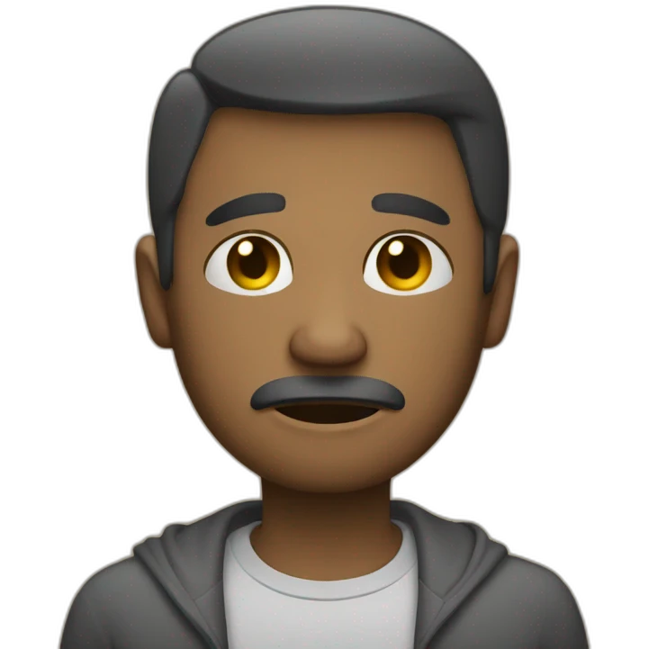 Hombre con cara dolor emoji