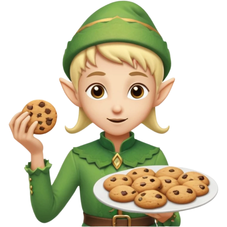 Elf bakimg cookie emoji