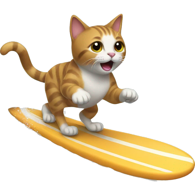 a cat surfing  emoji