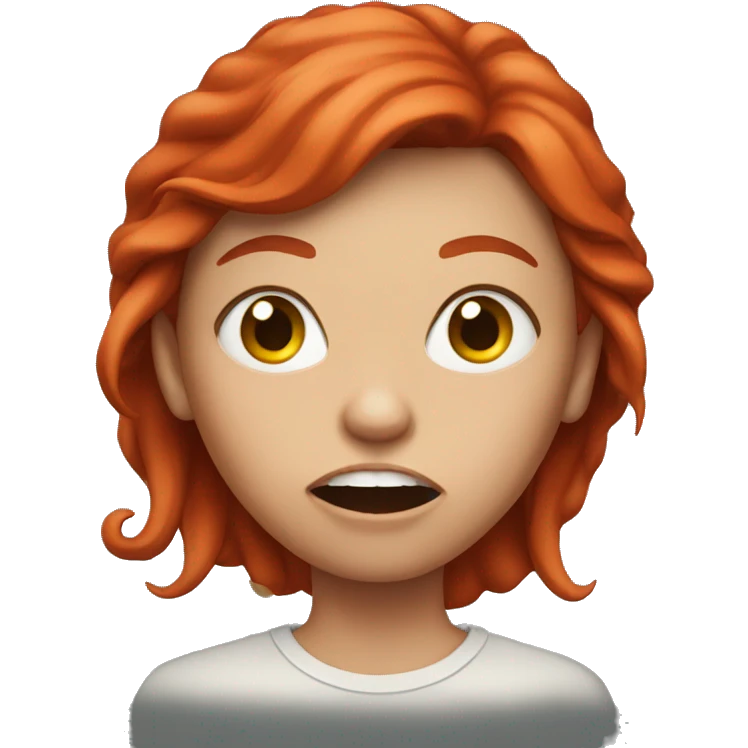 mad red head girl emoji