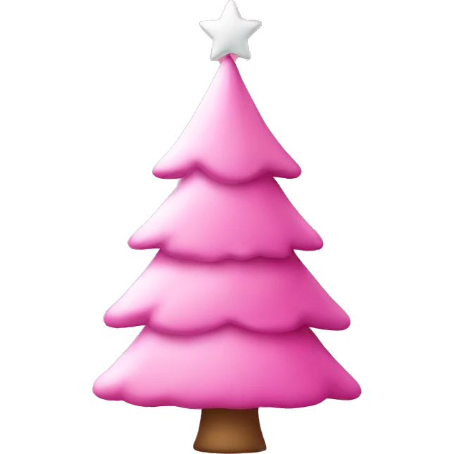 Pink Christmas tree emoji