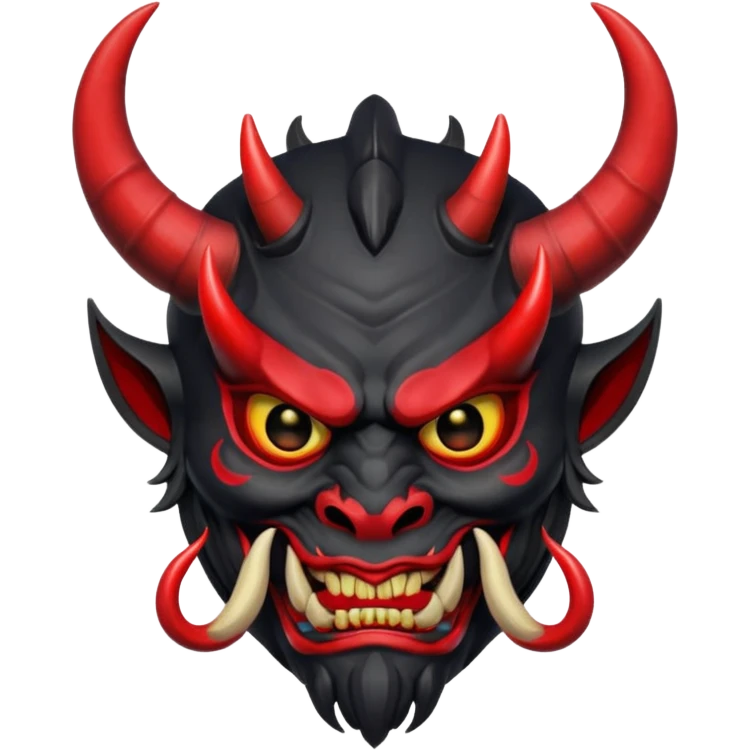dark oni mask emoji