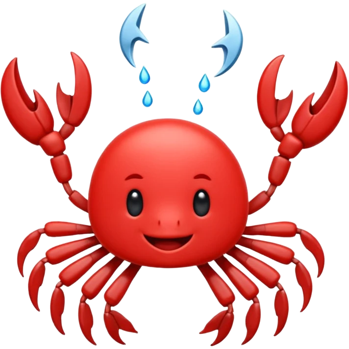 Cangrejo dando las gracias emoji