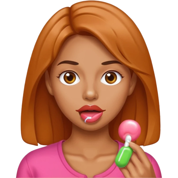 Sakız çiğneyen kadın emoji