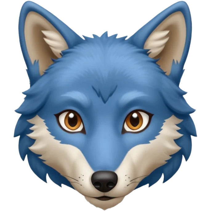 A female blue wolf  emoji