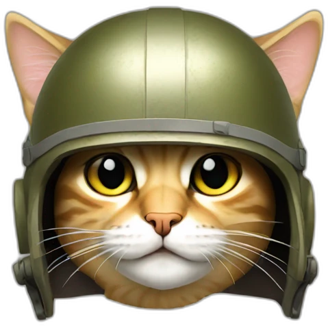 cat in war helmet emoji