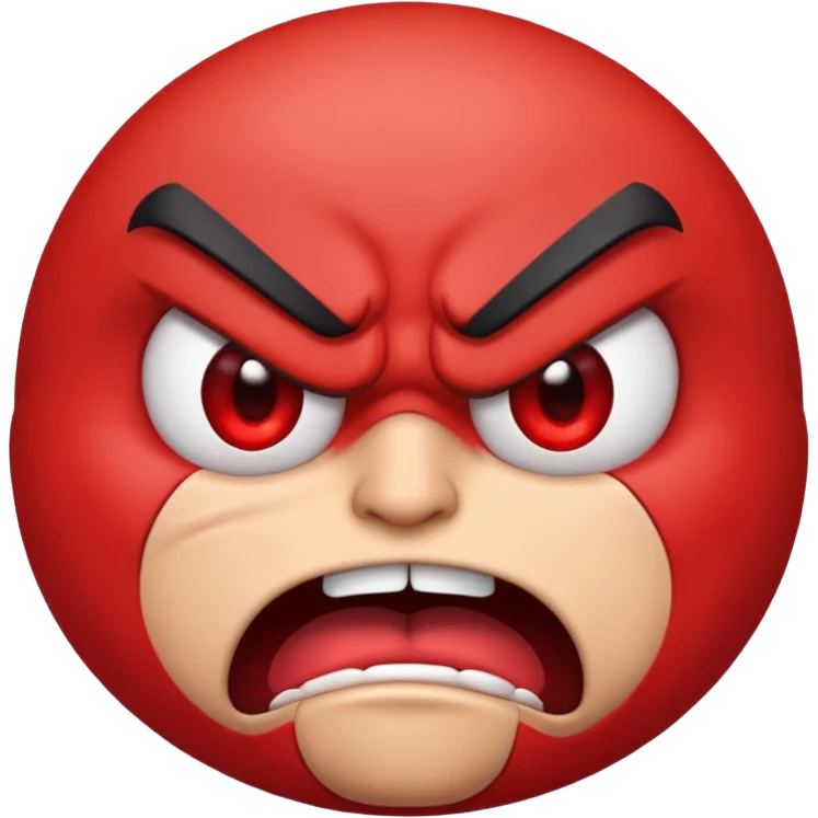 really angry emoji face, intense expression emoji