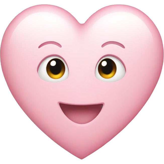 Light pink heart in iPhone style emoji