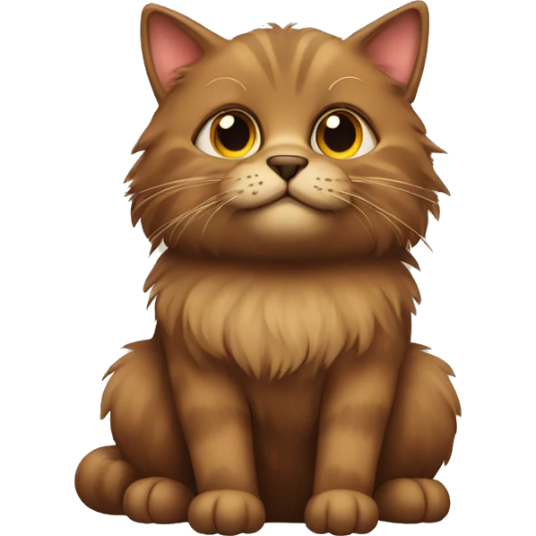 brown fluffy cat emoji