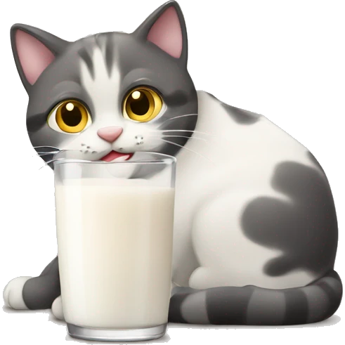 Cat drinking milk emoji