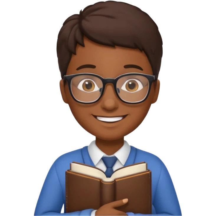 teacher holding books emoji
