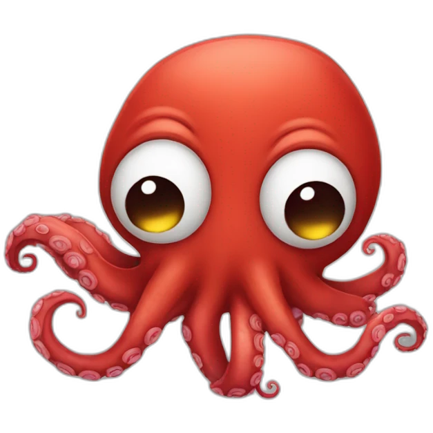 red octopus sad emoji