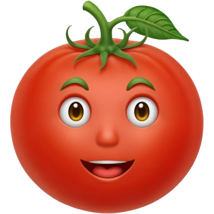 Eine Tomate mit Gesicht, Hände, Füße  emoji
