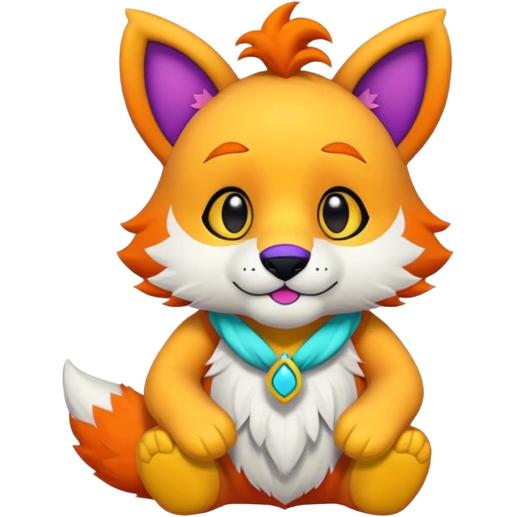 A colorful unique original interesting quirky fursuit emoji